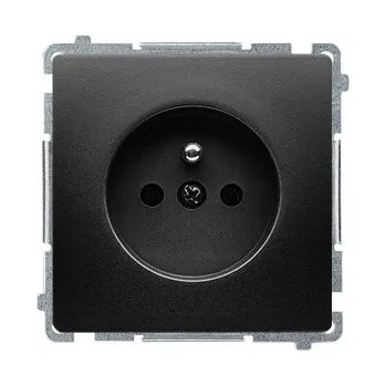 Elektrická zásuvka Zásuvka jednonásobná s clonkami černá matná 16A :3015 BMGZ1CZ.01/49