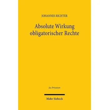 Absolute Wirkung obligatorischer Rechte - Richter, Johannes