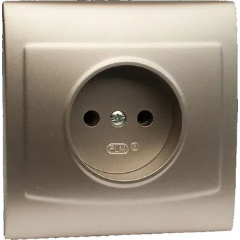 Elektrická zásuvka Polmark Vega GP1V - zásuvka jednoduchá, satén