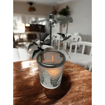 Svícen Otočný svícen - stříbrný maják a rackové