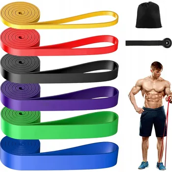 Sada 6 posilovacích gum Power Band – silné odporové gumy na cvičení fitness