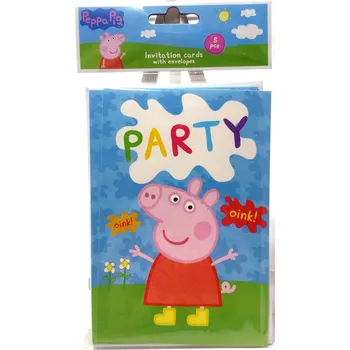 Pozvánka Narozeninové pozvánky s obálkami prasátko Pepa