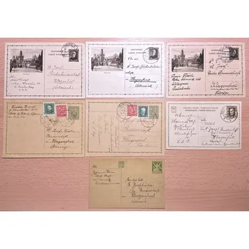 Poštovní známka Českosloveská pošta Československo I. - CDV - sestava 7 ks - různý stav (viz. foto)