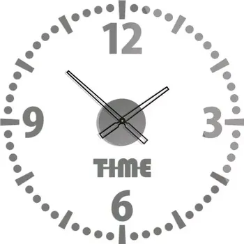 Hodiny Nástěnné samolepící hodiny Roundy 78 cm šedé