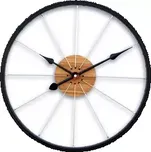 Nástěnné hodiny Bicycle 42 cm černé/hnědé