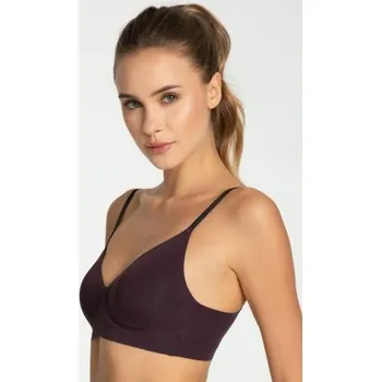 Podprsenka Nevyztužená podprsenka Julimex T-Shirt Dark Plum Tmavě fialová XL