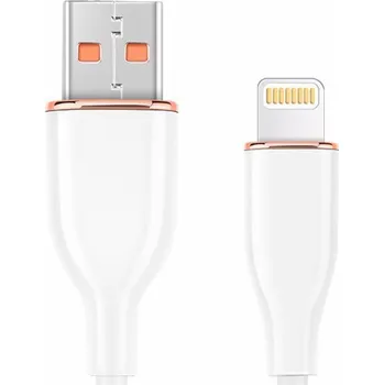 Datový kabel Gembird Nabíjecí a datový kabel USB-A na 8pinový konektor, bílý