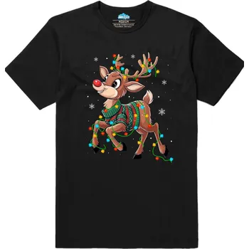 Pánské tričko Pánské tričko Vánoční Sob Rudolf (Velikost: M, Barva: Černá)