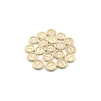 Knoflík HANDMADE Ø 25 mm - sv. přírodní