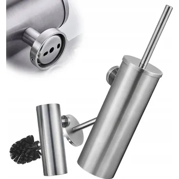 WC štětka Závěsná WC štětka do koupelny s nerezovým stříbrným držákem