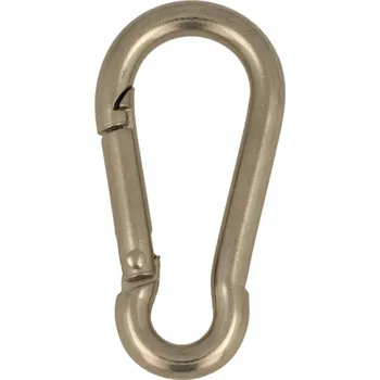 Karabina pro hasičské lano, nerezová karabina 5x50mm INOX 10 Ks