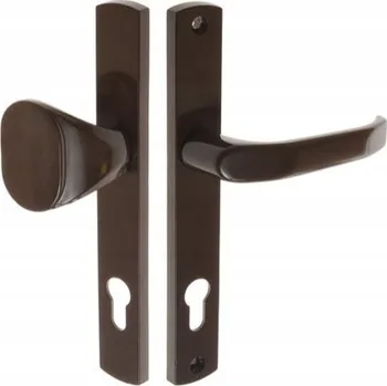 Dveřní kování Kliko-madlo DIANA pro PVC a hliníkové dveře, rozteč 72 mm, HNĚDÁ