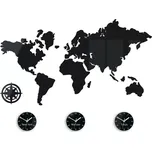 Nástěnné samolepící hodiny Swiet 100x56 cm černé