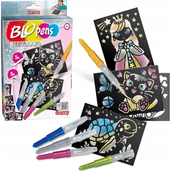 kreativní sada BLOPENS foukací fixy 8ks metalické 23607