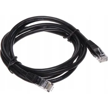 Síťový kabel Patchcord RJ45 8p8c UTP CAT6 černý 1,5m