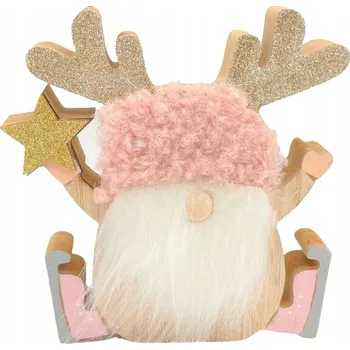 Obraz DŘEVĚNÝ SKŘÍTEK FIGURKA VÁNOČNÍ OZDOBA 16 cm