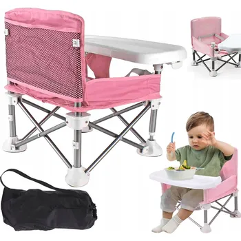ŽIDLIČKA KŘESÍLKO FOTELKA PRO DĚTI SKLÁDACÍ S POPRUHY JÍDELNÍ ŽIDLE