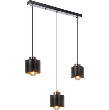 Moderní stropní svítidlo Olena černé 3bodové do obýváku a jídelny nastavitelné