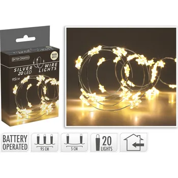 Vánoční osvětlení Světelný LED řetěz Tobie 95 cm teplý bílý