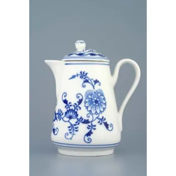 Cibulák Konvice na čokoládu s víčkem 0,50 l originální cibulákový porcelán Dubí, cibulový vzor,