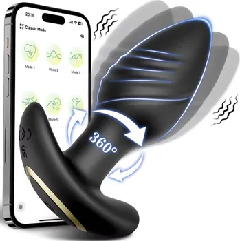 Anální kolík GemButt Pohyblivý anální plug ovládaný přes aplikaci