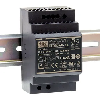 spínaný zdroj Napájecí zdroj na DIN 60W 24V MEAN WELL HDR-60-24