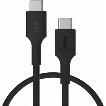 Datový kabel Green Cell Silikonový kabel USB-C-USB-C PowerFlex 100W 0,3m černý