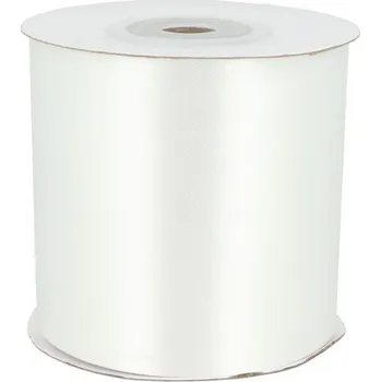 Atlasová stuha šerpová jednolící šíře 100 mm, barva Slonová kost (3002)