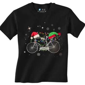 Chlapecké tričko Dětské tričko Vánoční Santovo Kolo (Velikost: 3-4, Barva: Černá)