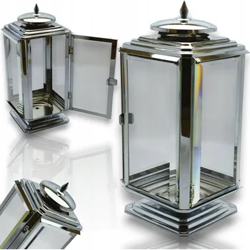 Svíčka Hřbitovní Svíčka LED kovový, stříbrný, 29 cm