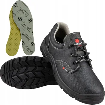 Pracovní obuv PRACOVNÍ OCHRANNÁ OBUV BOZP POLOBOTKY PROOF STARK KŮŽE LÍCOVÁ S1P + VLOŽKA VEL. 45