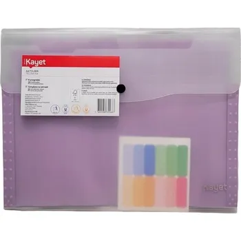 Pořadač/Složka na dokumenty A4 se zapínáním a přihrádkami Kayet