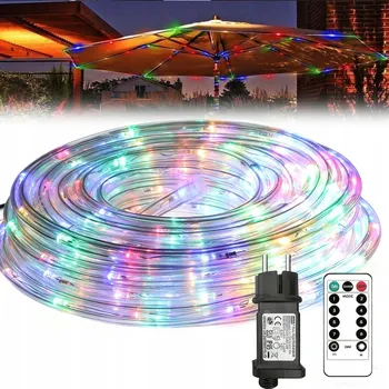 Vánoční dekorace SVĚTELNÝ HAD 10m LED VÁNOČNÍ OSVĚTLENÍ NA STROMEČEK MULTIKOLOR BAREVNÝ 100 LED + Dálkové ovládání
