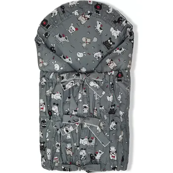 Zavinovačka ESITO | Klasická zavinovačka čtvercová Pejsek Šediváček - šedá / 75 x 75 cm