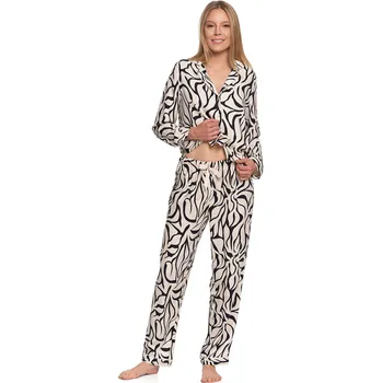 Dámské pyžamo Moraj PDD5800-007 barva:patt 1-ecru L