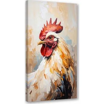 Obraz Moderní obraz na plátně do kuchyně jídelny, Slepice Pták Zvíře 40x80