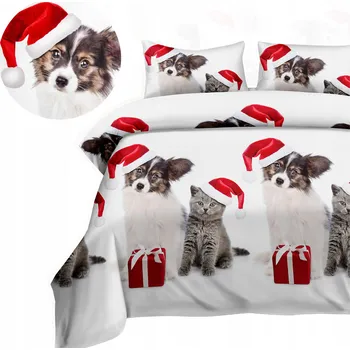 Povlečení VÁNOČNÍ SADA POVLEČENÍ 160x200 + 2 POVLEČENÍ NA POLŠTÁŘE 70x80 OBOUSTRANNÉ