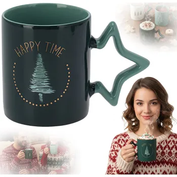 Hrneček s ouškem Vánoční 380 ml Porcelánový Zimní Sváteční