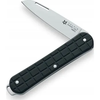 kapesní nůž Nůž Fox Knives Vulpis N690 Black Anodized Aluminium Milled Pattern
