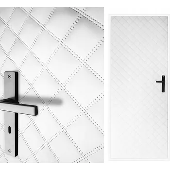 Čalounění dveří Čalouněný dveřní panel prošívaný Ultrasonic 115 x 215 cm bílý
