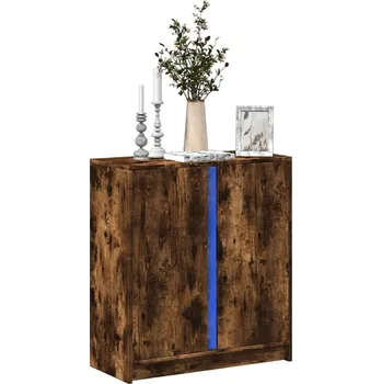 vidaXL Příborník s LED kouřový dub 77 x 34 x 85 cm kompozitní dřevo