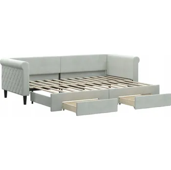 Pohovka Rozkládací pohovka 2v1 229x90x68 světle šedá