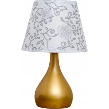 Lampička Noční lampa stolní dotyková se stínidlem LED, zlatá