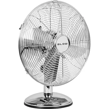 Domácí ventilátor Stolní ventilátor 30cm STŘÍBRNÝ kovový