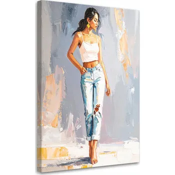 Obraz Obraz do obýváku, kanceláře, ložnice, Dívka v džínách 70x100