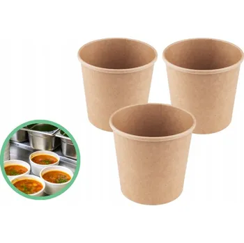 Jednorázové nádobí Papírové misky na polévku 350 ml, 25 ks