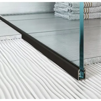 AL Profil 50 cm pro Walk-IN/sprchové kouty 8 mm ČERNÝ 2 ks