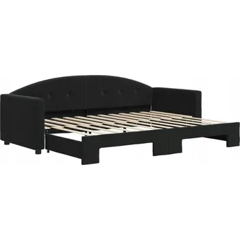 Pohovka Rozkládací pohovka 2v1 - 222x172,5x75 cm, černá