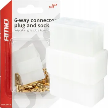 Elektrická zásuvka AMiO ZÁSUVKA KONEKTOR ELEKTRICKÝ 6 PIN + SVORKY