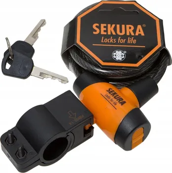 Zámek na kolo Zámek na kolo, lanko 1850x8mm Sekura KB105